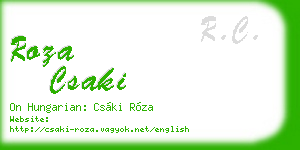 roza csaki business card
